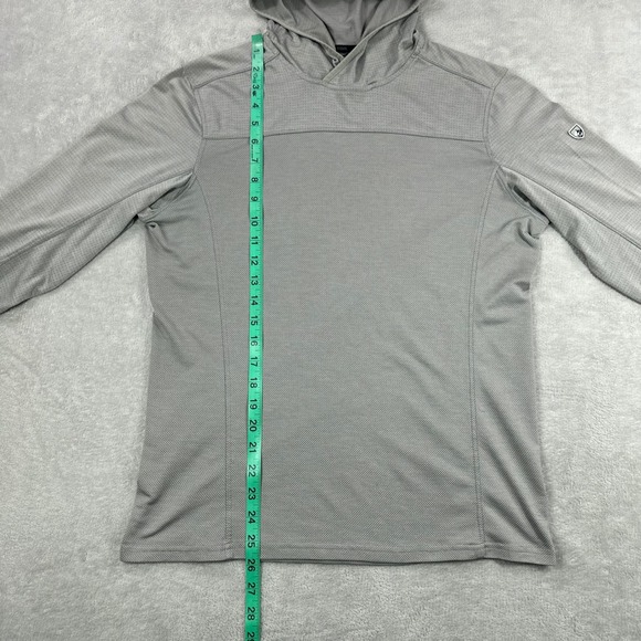 KUHL Mens Gray Long Sleeve Performance Hoodie Pullover Size Small Hiking casual - Picture 10 of 13